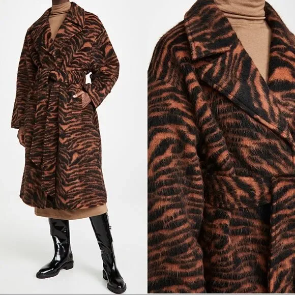 STAND STUDIO Pam wool blend Coat - Rust/Black